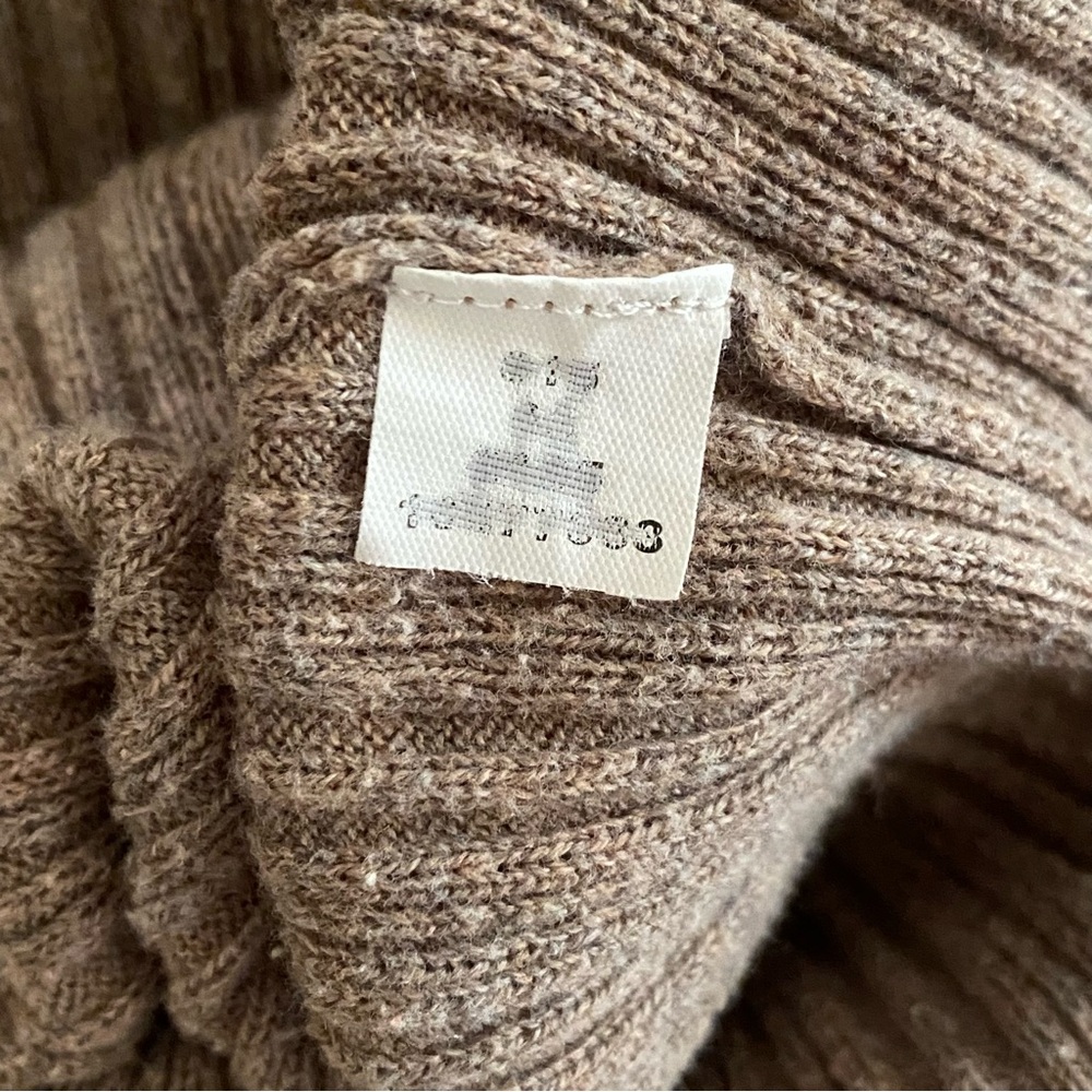 Mossimo Ribbed Henley Sweater Tan Brown Long Sleeve Knit Top Preppy Popover L - Picture 16 of 16